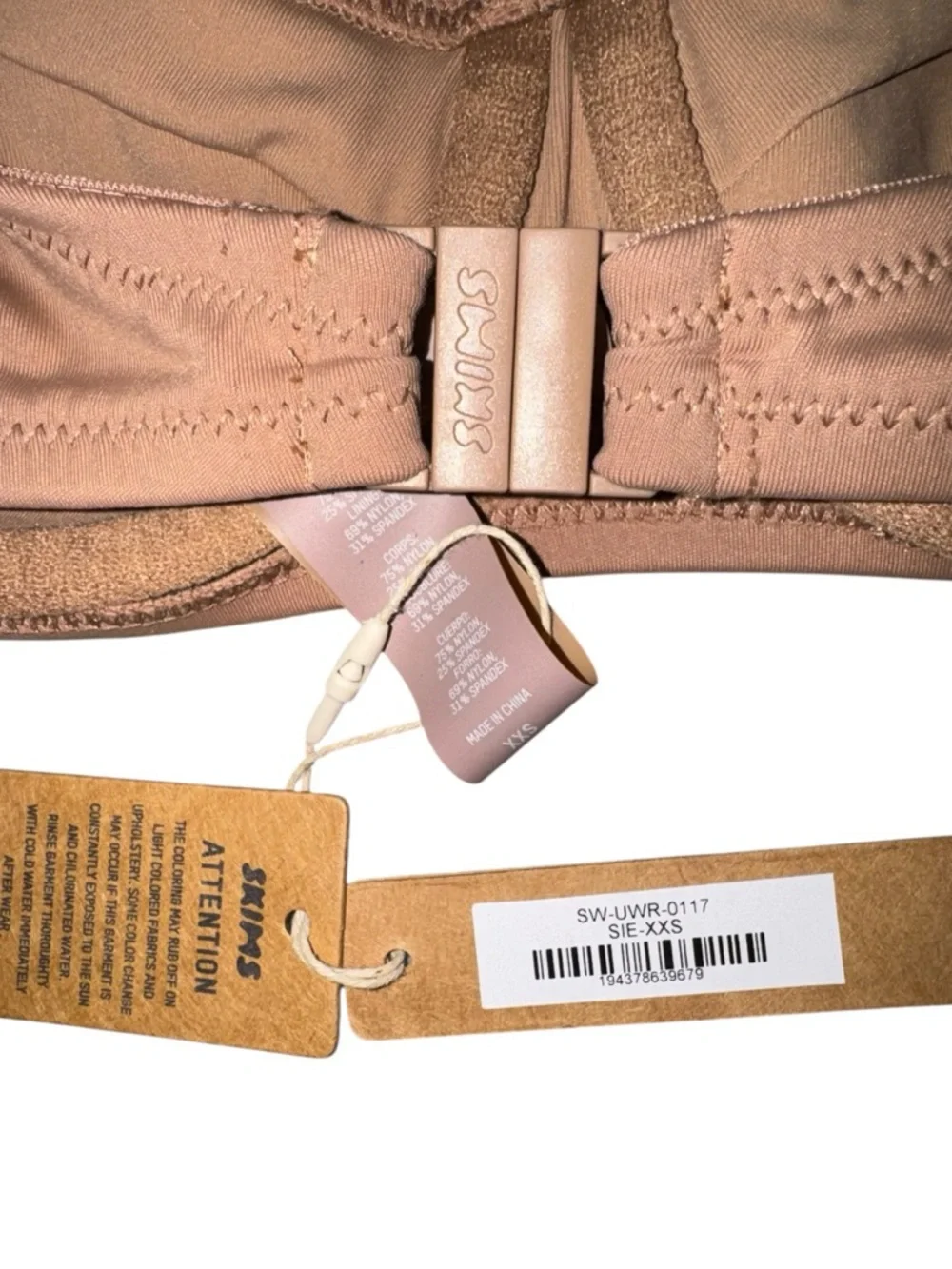 NWT SKIMS Swim Shaping Unlined Sienna Underwire Bikini Top Size XXS